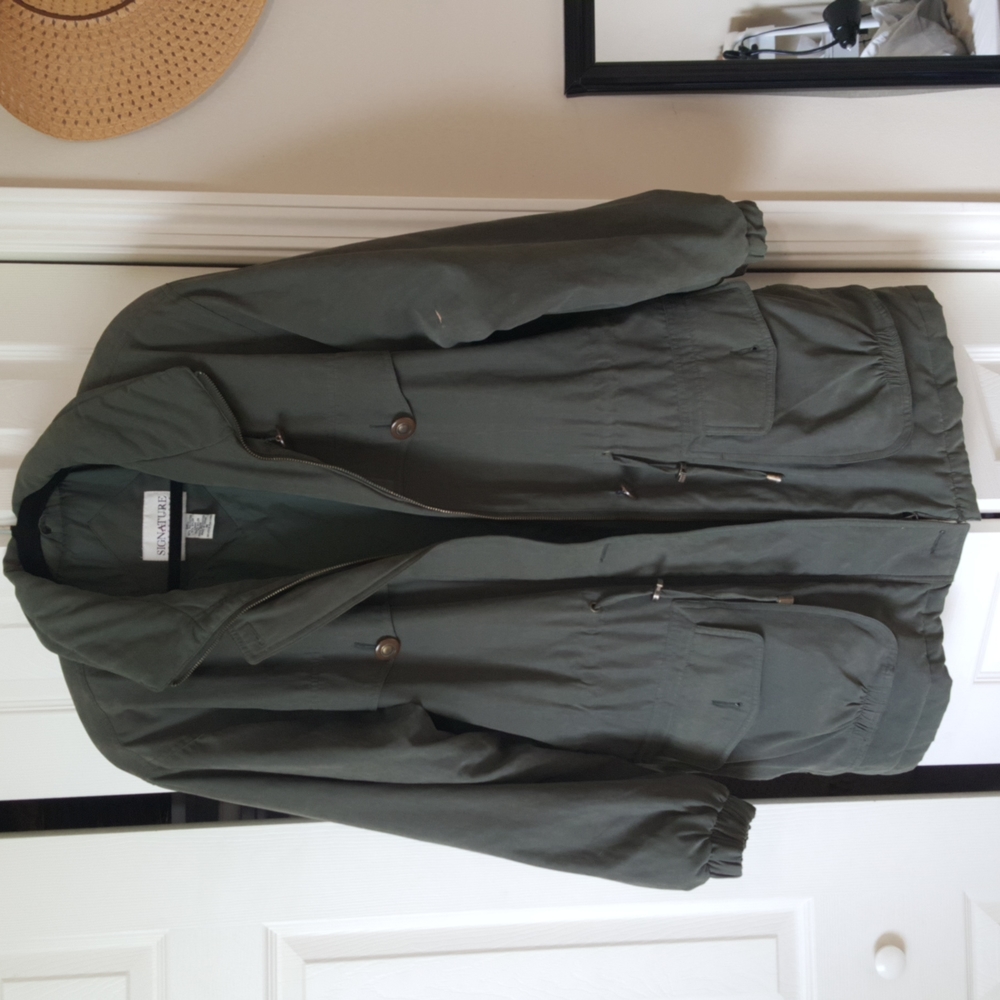 Vintage Signature Puffy Coat | Dark Green